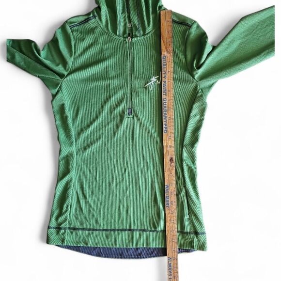 Alo Yoga Fresh N Livin Green Half-Zip Hoodie Sz M Lightweight Activewear - Picture 11 of 14